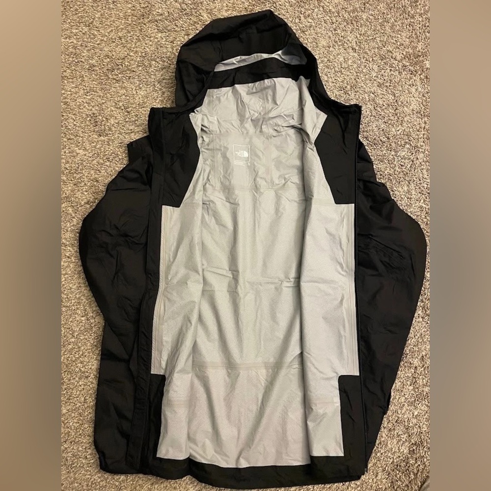 The North Face Men's Black Windbreaker with Red Accents - Picture 2 of 4